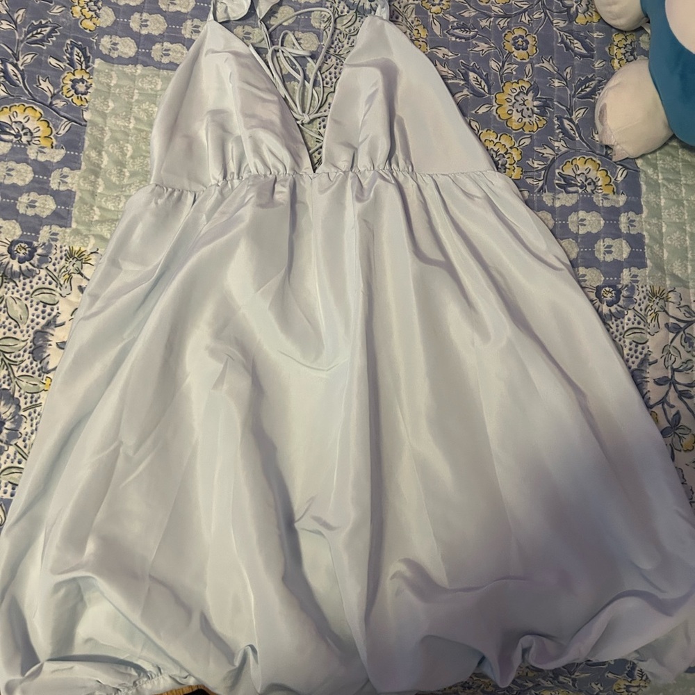 Windsor Light Blue Halter Dress
